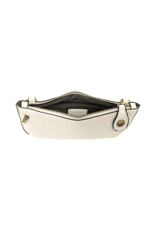 Vegan Leather Mini Crossbody Clutch - White