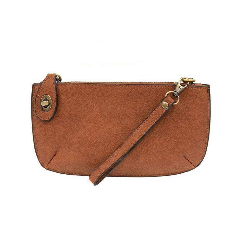 Vegan Leather Mini Crossbody Clutch - Maple