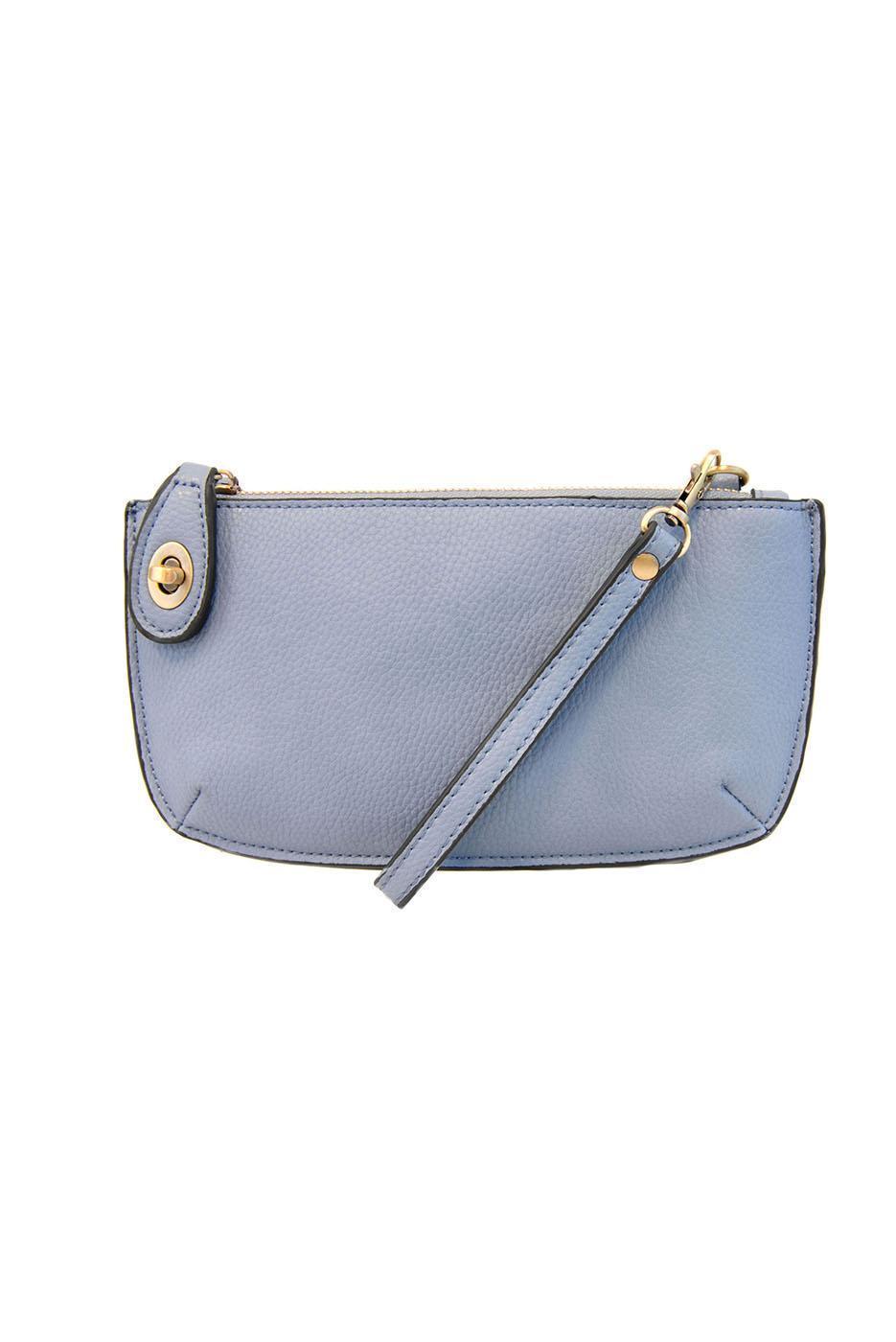 Vegan Leather Mini Crossbody Clutch - Hydrangea