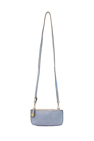 Vegan Leather Mini Crossbody Clutch - Hydrangea