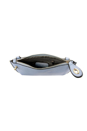Vegan Leather Mini Crossbody Clutch - Hydrangea
