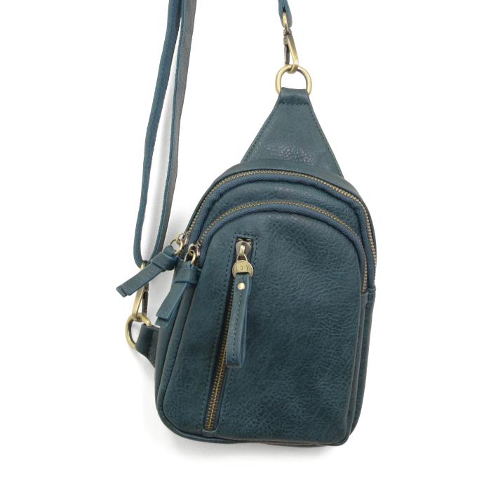 Vegan Leather Skyler Sling Bag - Dark Teal