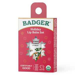 Holiday Natural Lip Balm Set of 3 - Red Box