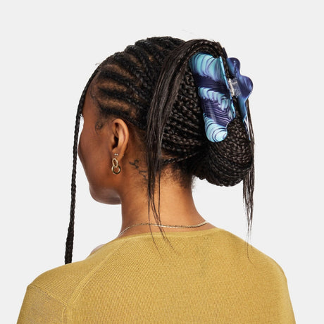 Chunks Nimbus Hair Claw Clip in Ripple in braided updo hairstyle