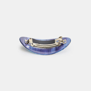 Chunks Oval Hair Clip Barrette in Ripple upside down with the clip facing up on a white background