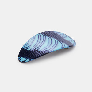 Chunks Oval Hair Clip Barrette in Ripple on white background
