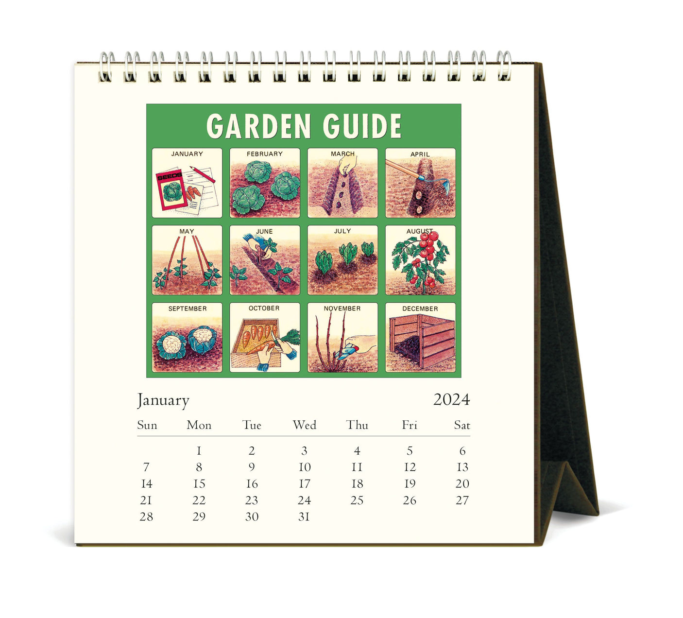 Vintage 2024 Desk Calendar - Gardening