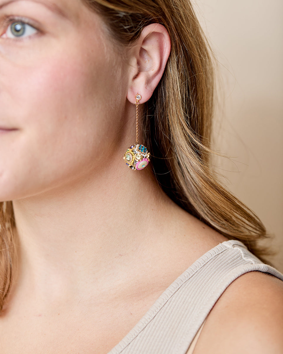 Swarovski Crystal Eclectic Ball Drop Dangle Earrings