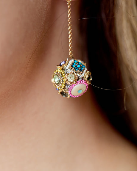 Swarovski Crystal Eclectic Ball Drop Dangle Earrings