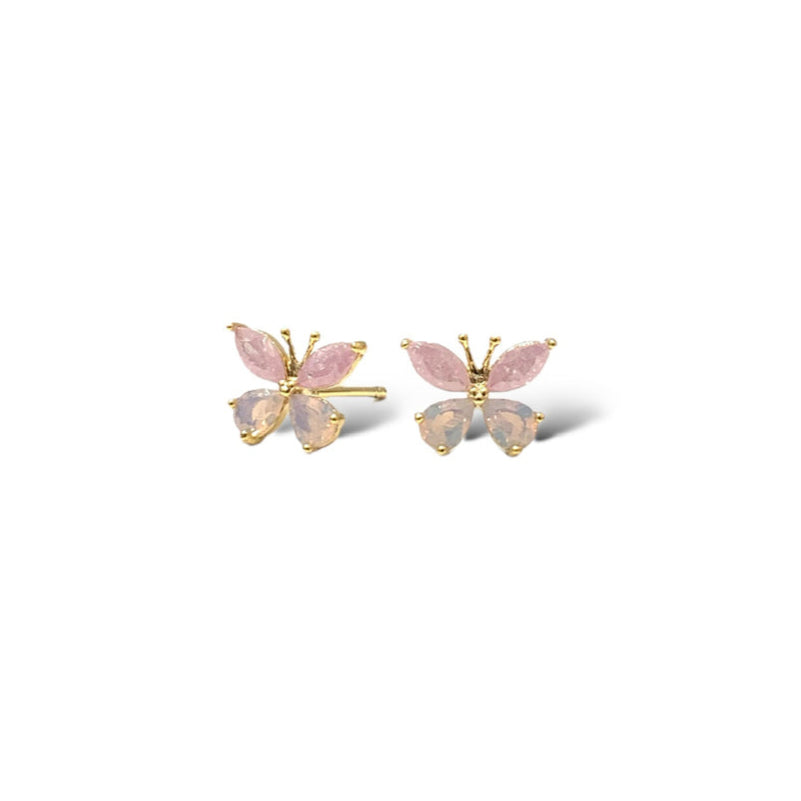 Petite CZ Butterfly Stud Earrings