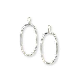 Large Open Oval Drop Earrings