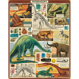 1000-Piece Vintage-Style Puzzle – Dinosaurs