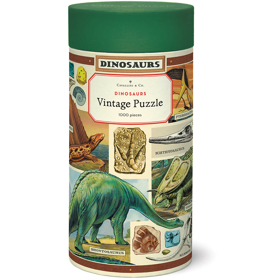 1000-Piece Vintage-Style Puzzle – Dinosaurs