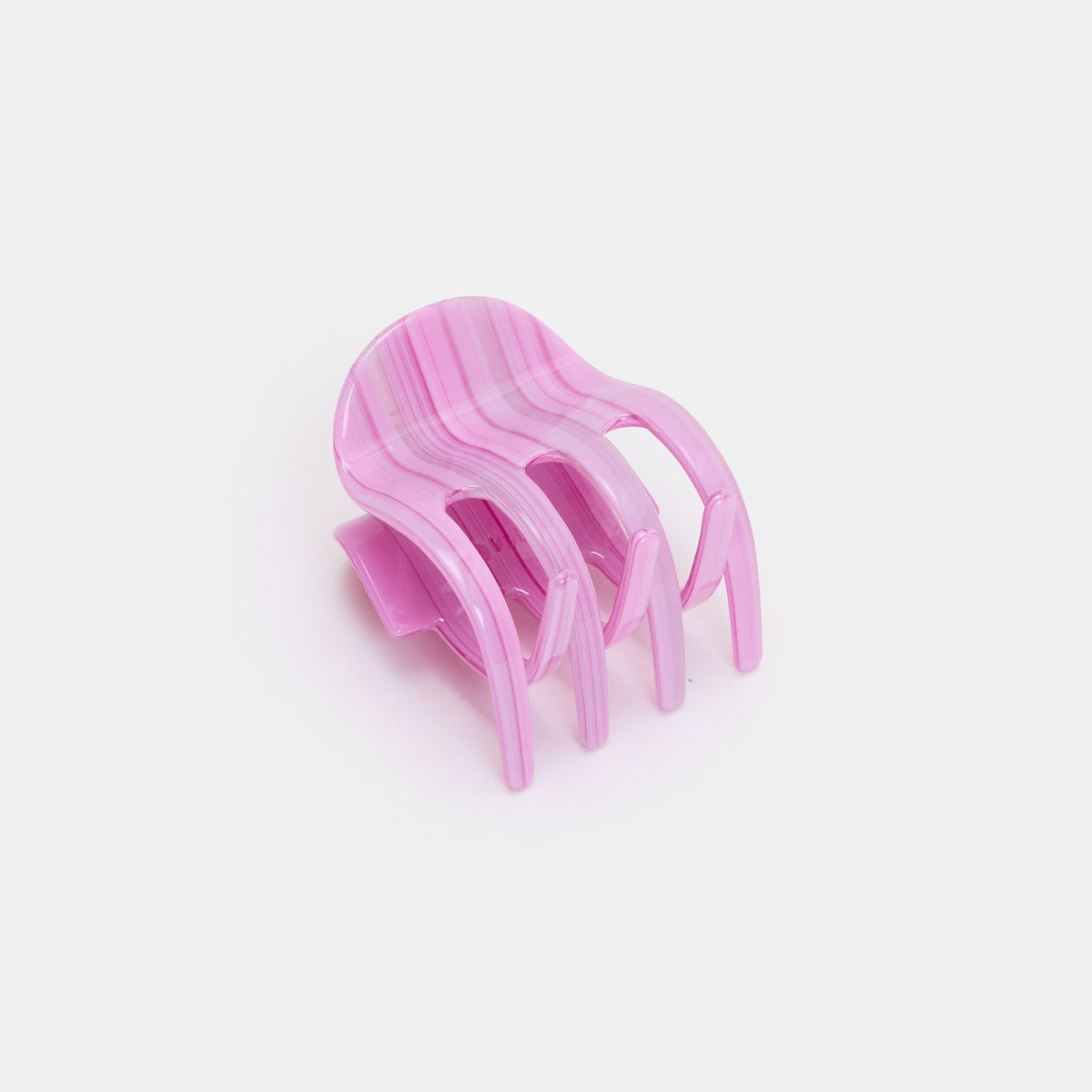 Chunks Hair Claw Clip in Petunia Multicolor Striped Pink on a white background