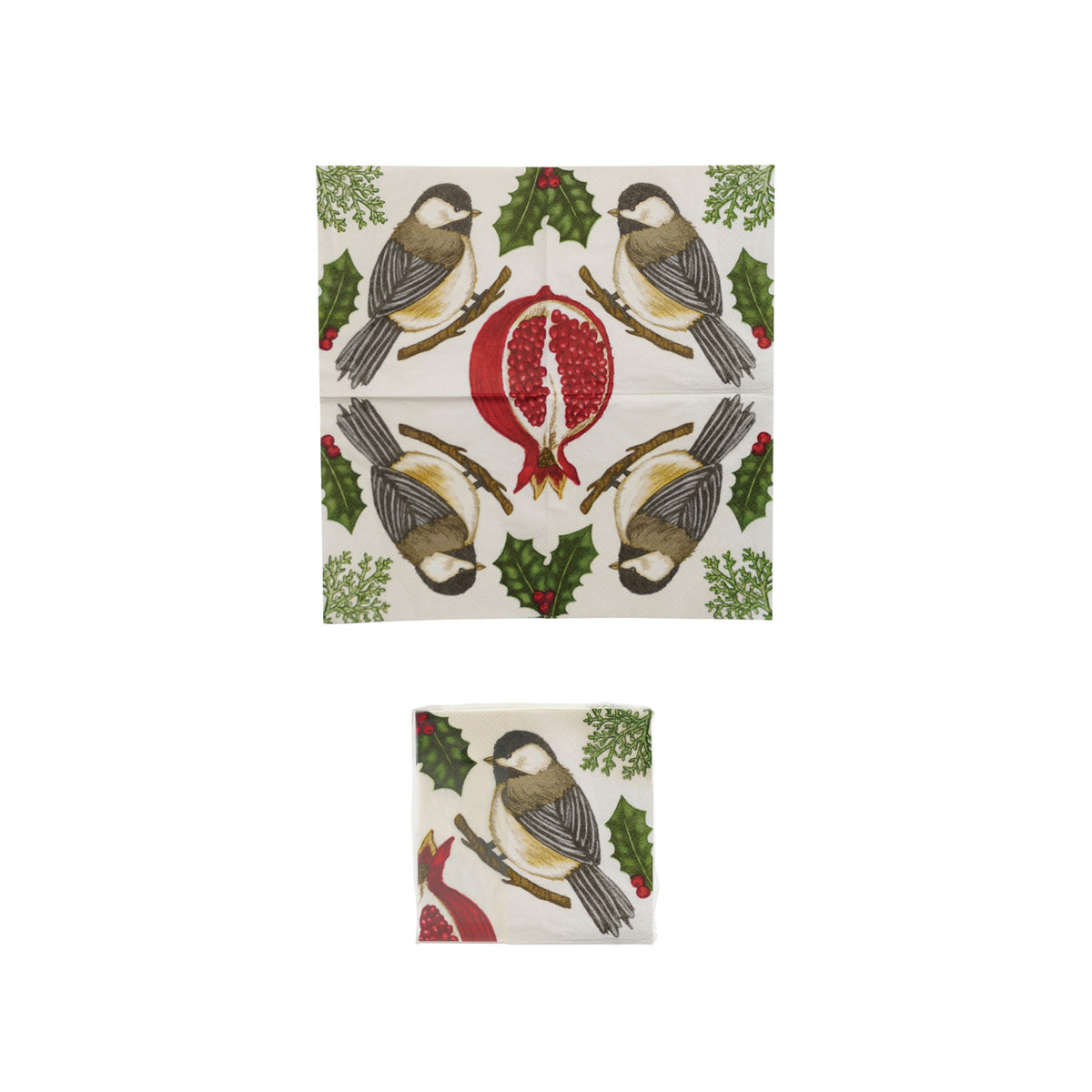 Paper Cocktail Napkins - Winter Botanicals & Birds