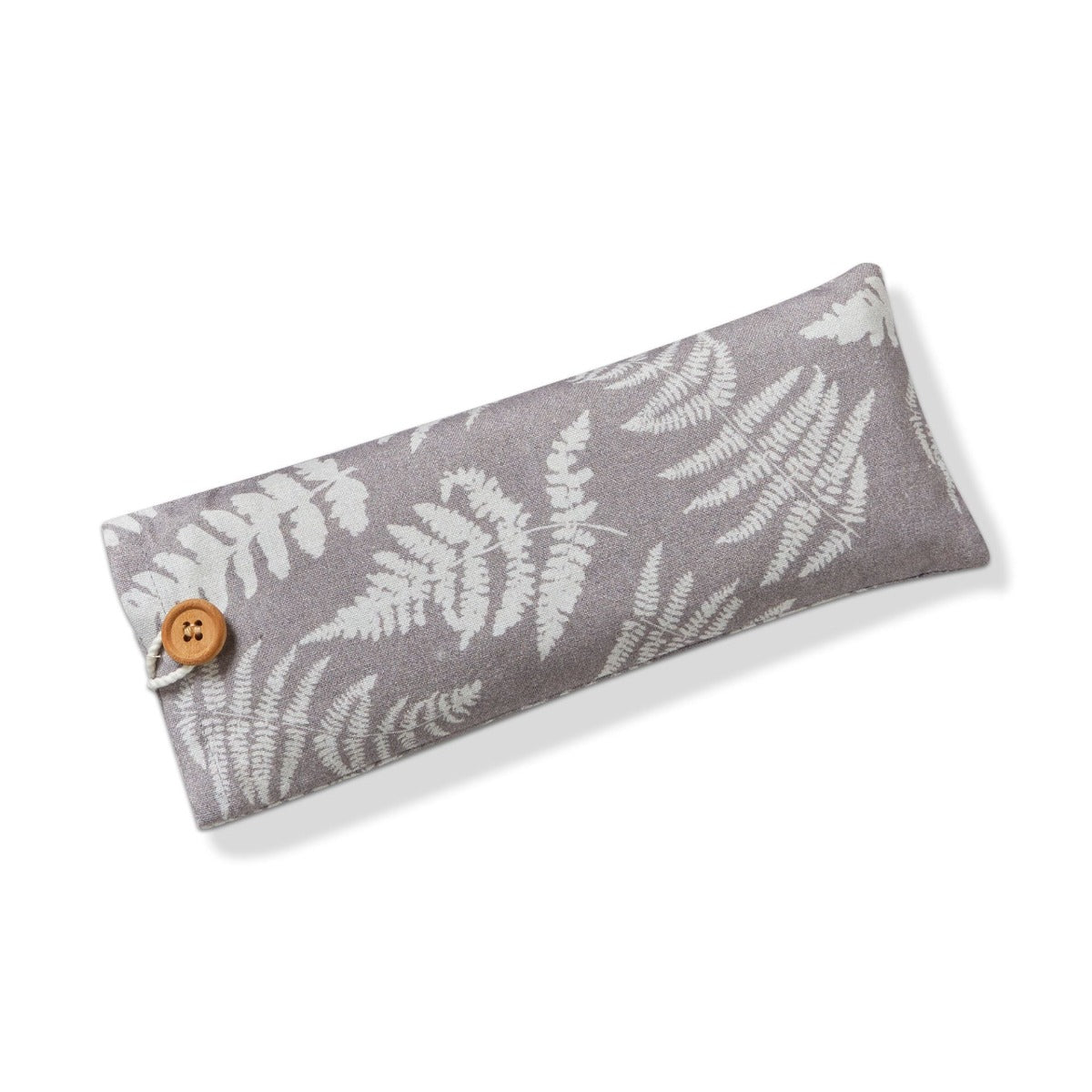Gray Fern Printed Cotton Cover Aromatherapy Lavender and Flax Seed filled Eye Pillow