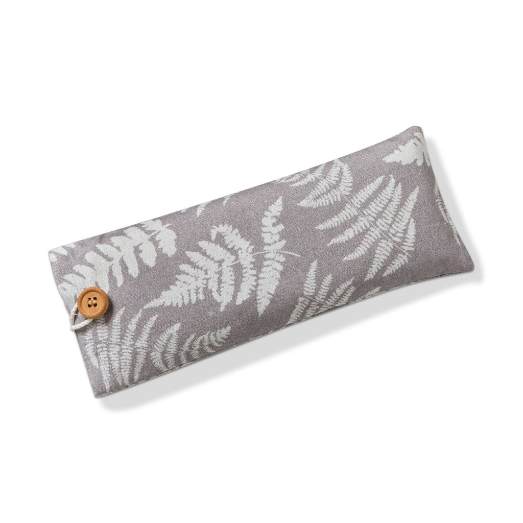 Gray Fern Printed Cotton Cover Aromatherapy Lavender and Flax Seed filled Eye Pillow