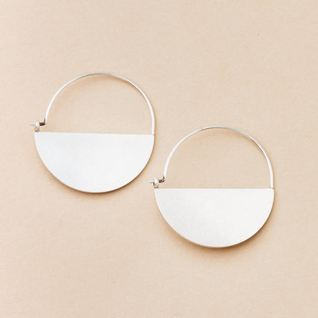 Refined Earring Collection - Lunar Hoop Earrings (Sterling Silver)