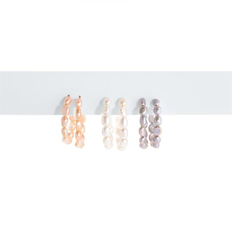 Freshwater Pearl Hoops