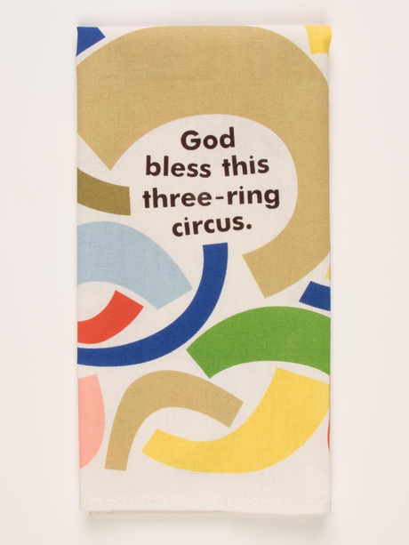 Blue Q Three Ring Circus Cotton Dish Towel