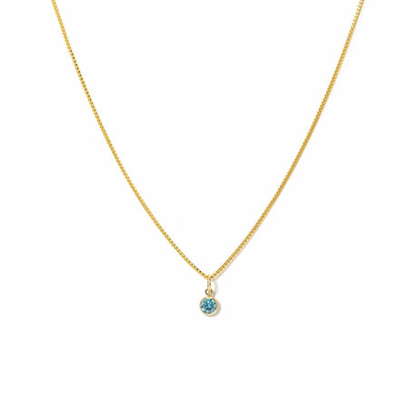 December Birthstone Gold-Filled Charm Necklace
