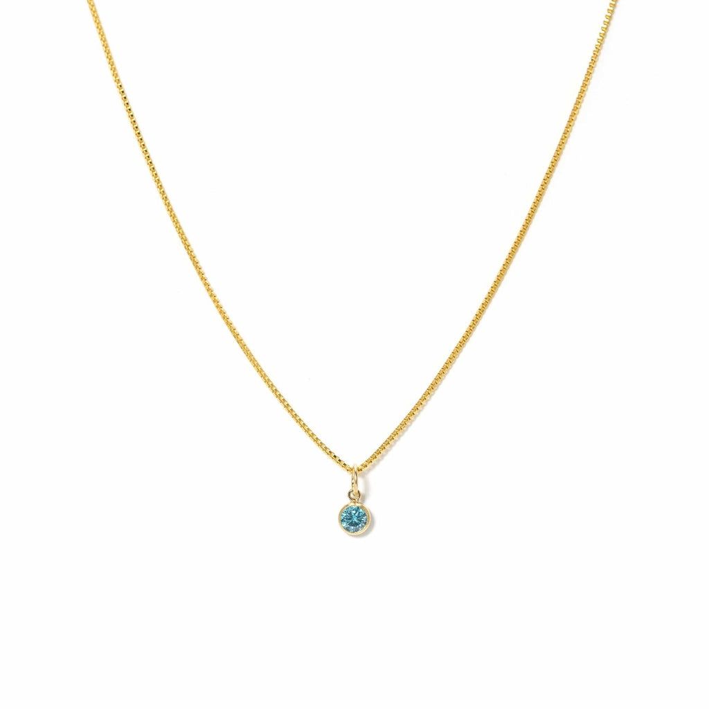 December Birthstone Gold-Filled Charm Necklace