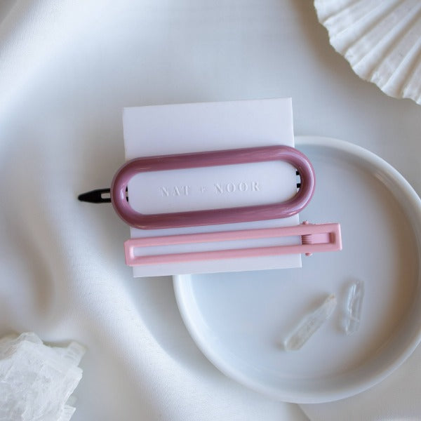 Pink — BYRON Hair Clip Set