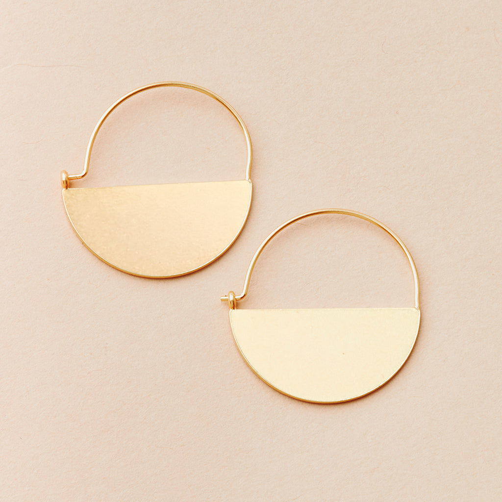 Refined Earring Collection - Lunar Hoop Earrings (Gold Vermeil)
