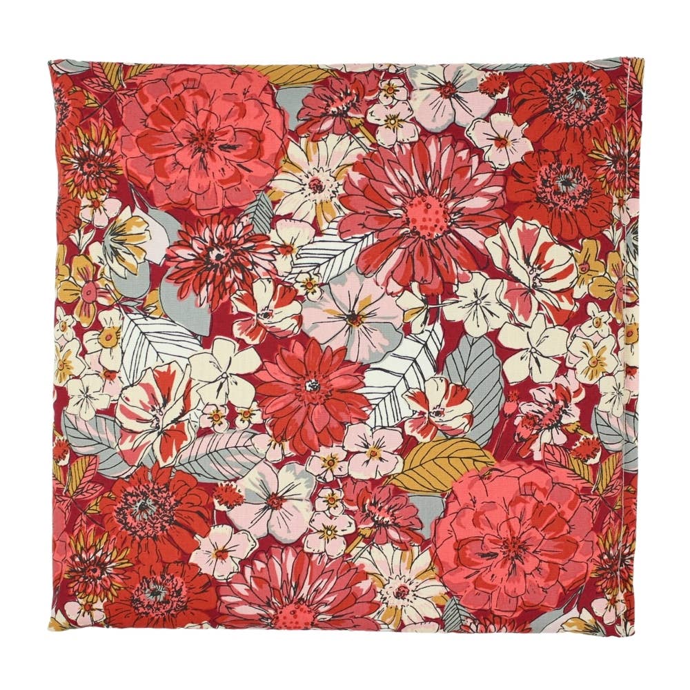 Crimson Garden Floral Cotton Printed Aromatherapy Heating & Cooling Pillow Wrap