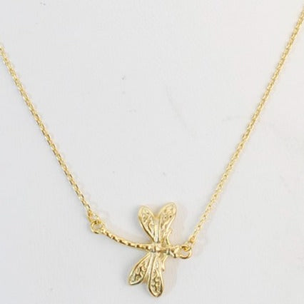 Gold - Dragonfly Necklace