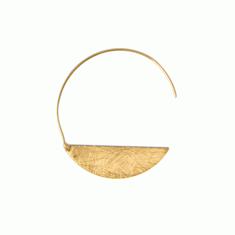 Gold Moon Threader Hoops