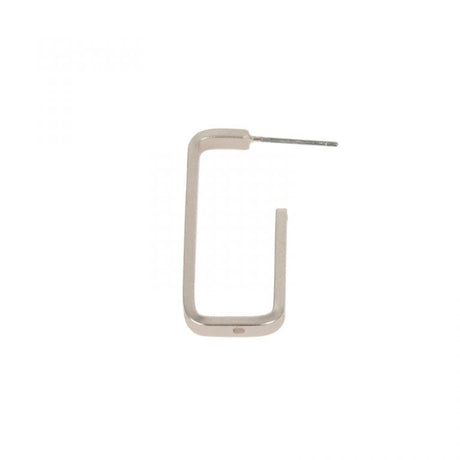 Silver Rectangle Hoop Earrings