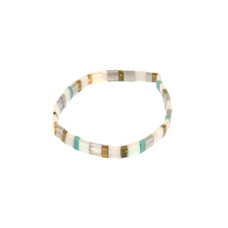 White Multi - Miyuki Bead Bracelet