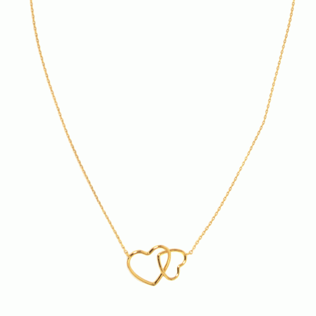 Linked Hearts Delicate Necklace