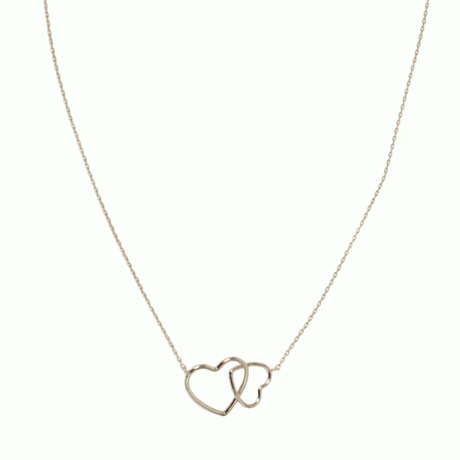 Linked Hearts Delicate Necklace