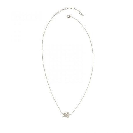 Silver Olive Branch Charm Necklace