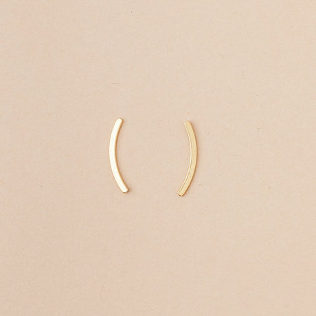 Refined Earring Collection - Comet Curve Post Earrings (Gold Vermeil)