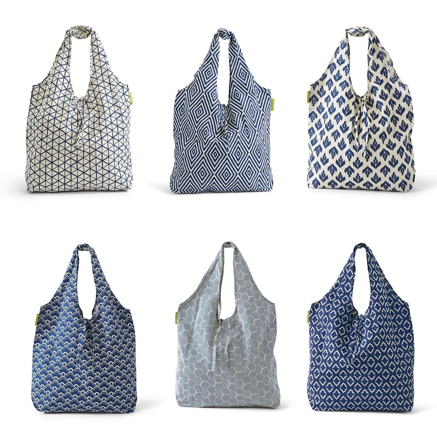 Indigo Inspired Cotton Market Tote Bag