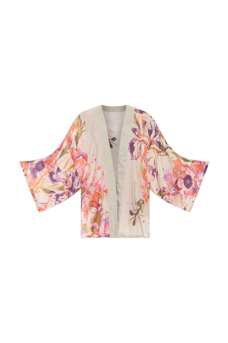 Orchid & Iris Kimono Shawl One Size Fits Most