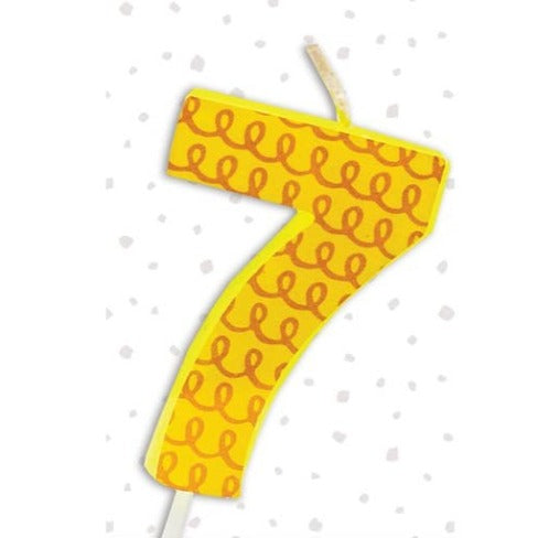 Number Candles Cake Topper Birthday Party Supplies - Colorful Decal Number 7