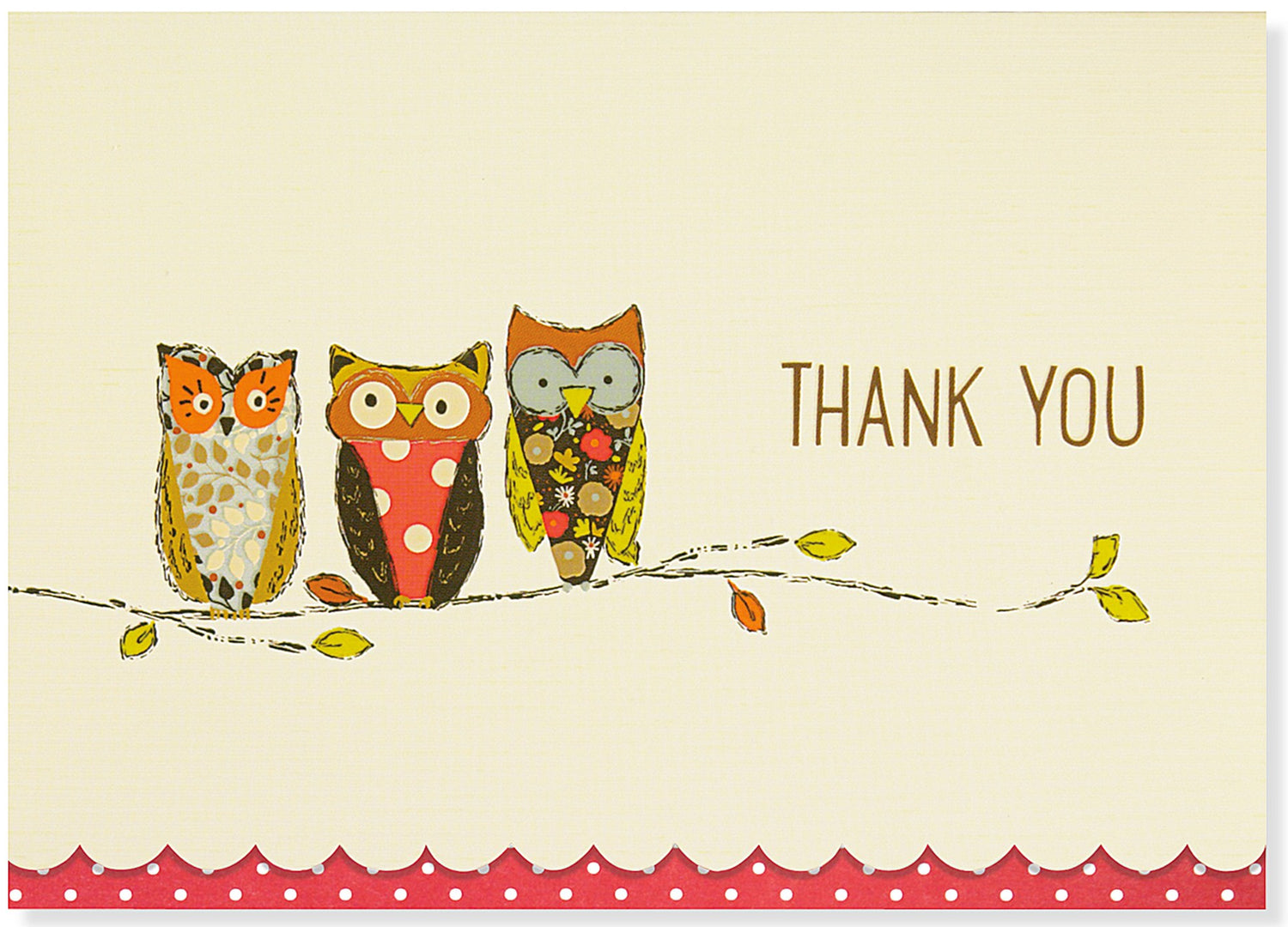 Perching Owls Thank You Notes
