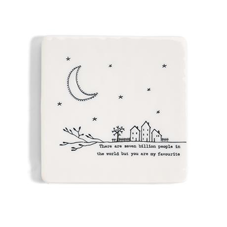 Sweet Sentimental Sayings Porcelain Coaster - Love/Family/Friendship