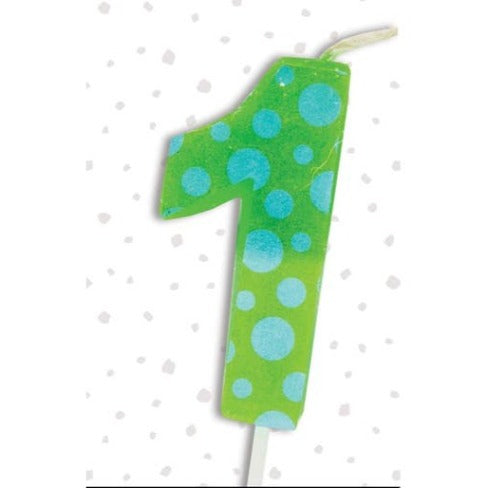 Number Candles Cake Topper Birthday Party Supplies - Colorful Decal Number 1