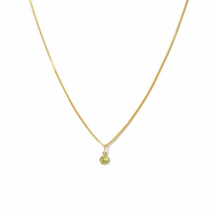August Birthstone Gold-Filled Charm Necklace
