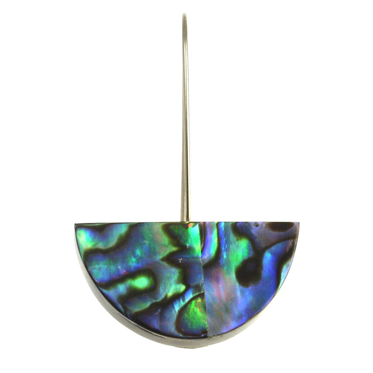 Abalone Half Moon Dangle Earrings