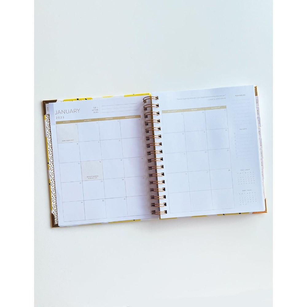 Idlewild Co. 2023 Smiley Spiral Bound Planner - 12 Month 