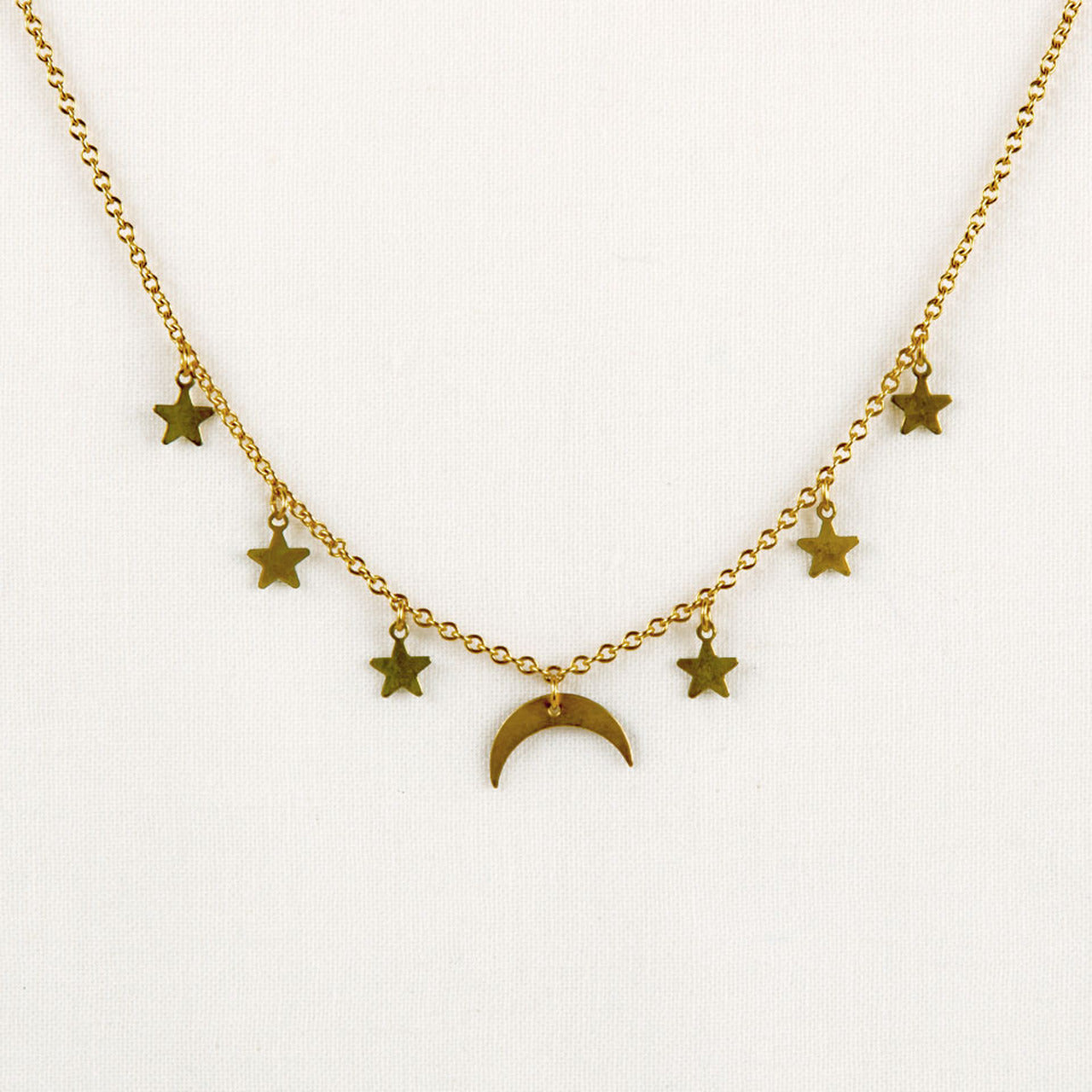 Moon and Stars Charm Necklace
