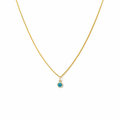 September Birthstone Gold-Filled Charm Necklace
