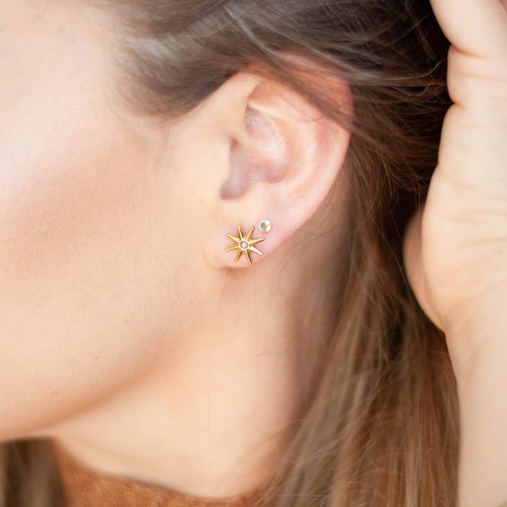 Opal Celestial Stud Earrings Lifestyle