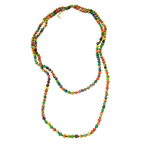 WorldFinds Fair Trade Handmade Jewelry Kantha Beaded Long Necklace AC-690